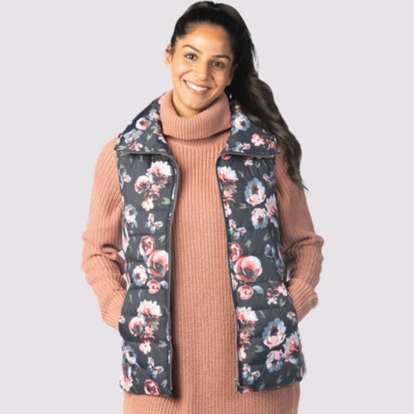 Goa / Moffi Jackets & Blazers - Spring Floral Puffer Vest